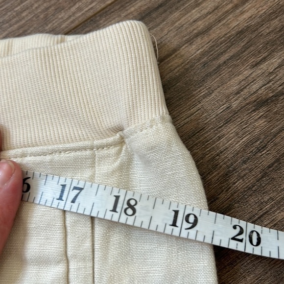 JJILL love linen Wide Leg linen beige pull on pants LARGE NWT - Picture 2 of 8